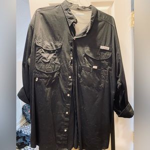 Men’s Columbia Black Fishing Shirt